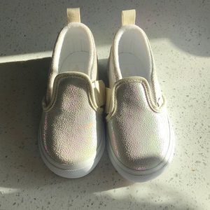 Vans classic iridescent slip ons